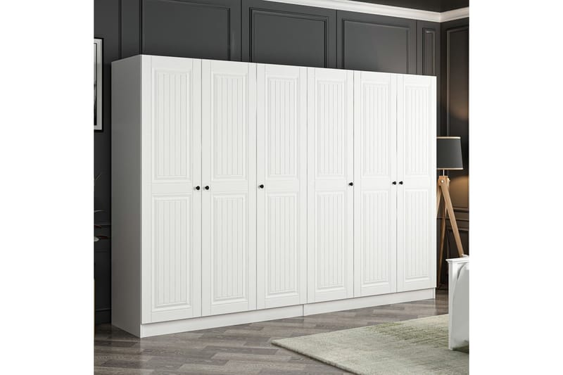 Fruitland Garderobe 270 cm - Hvit - Oppbevaring - Klesoppbevaring - Garderober & garderobesystem