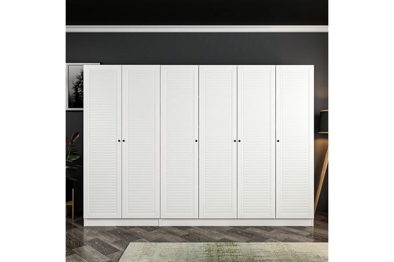 Fruitland Garderobe 270 cm - Hvit - Oppbevaring - Klesoppbevaring - Garderober & garderobesystem
