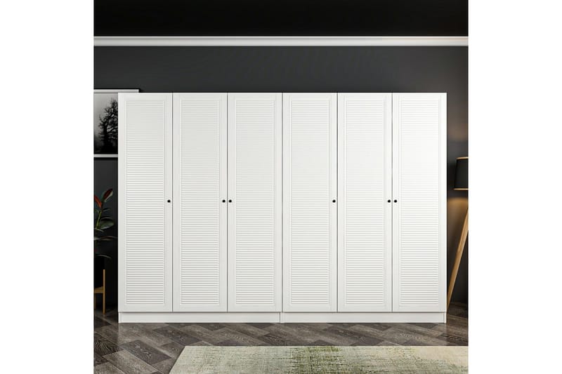 Fruitland Garderobe 270 cm - Hvit - Oppbevaring - Klesoppbevaring - Garderober & garderobesystem