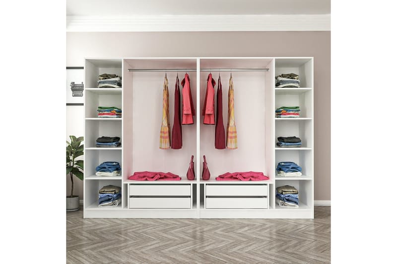 Fruitland Garderobe 270 cm - Hvit - Garderober & garderobesystem - Garderobeskap & klesskap