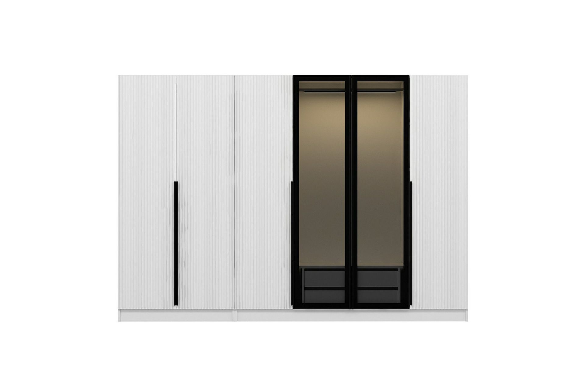 Fruitland Garderobe 270 cm - Hvit - Oppbevaring - Klesoppbevaring - Garderober & garderobesystem