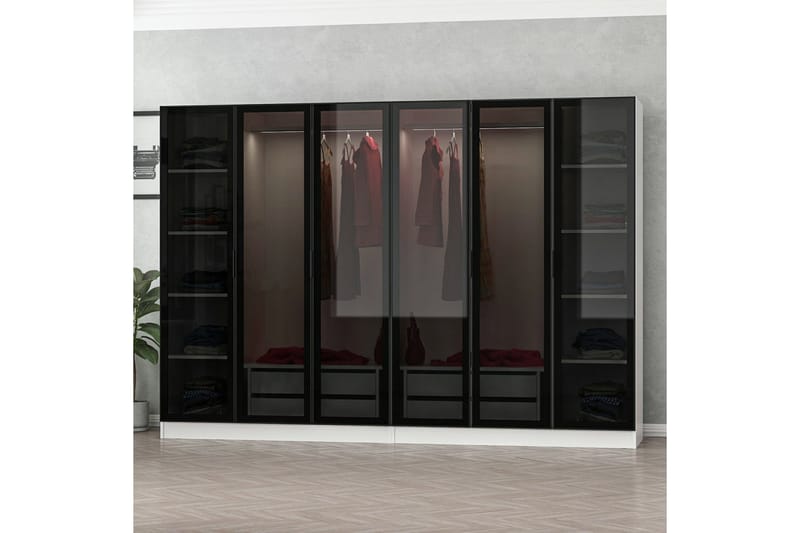 Fruitland Garderobe 270 cm - Hvit - Oppbevaring - Klesoppbevaring - Garderober & garderobesystem
