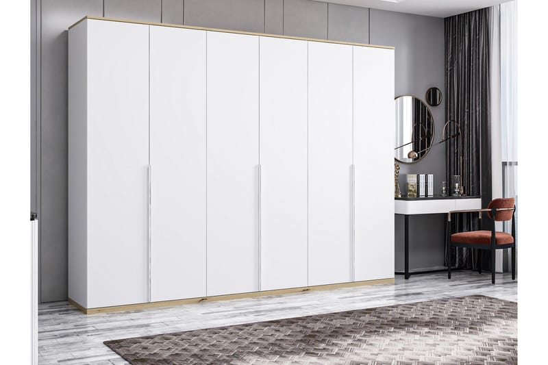 Fruitland Garderobe 270x206 cm - Hvit - Oppbevaring - Klesoppbevaring - Garderober & garderobesystem