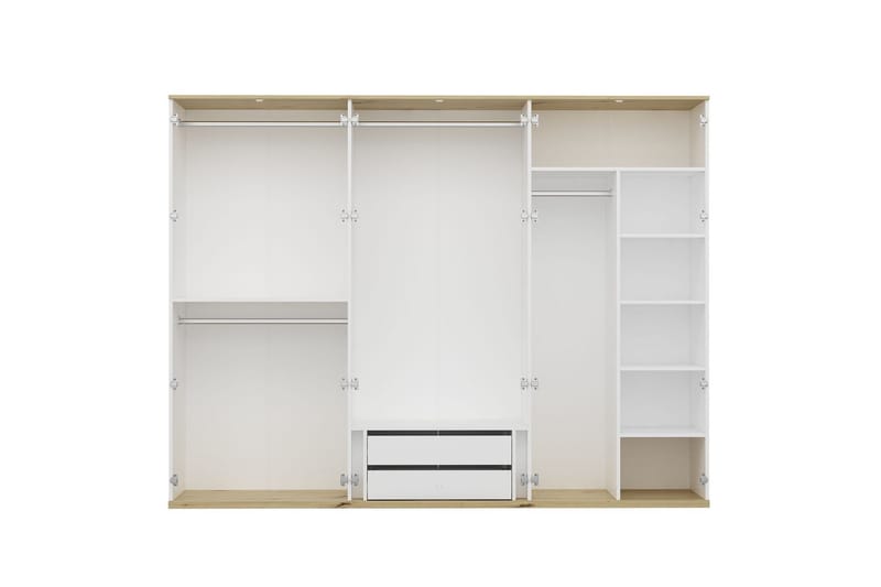 Fruitland Garderobe 270x206 cm - Hvit - Oppbevaring - Klesoppbevaring - Garderober & garderobesystem