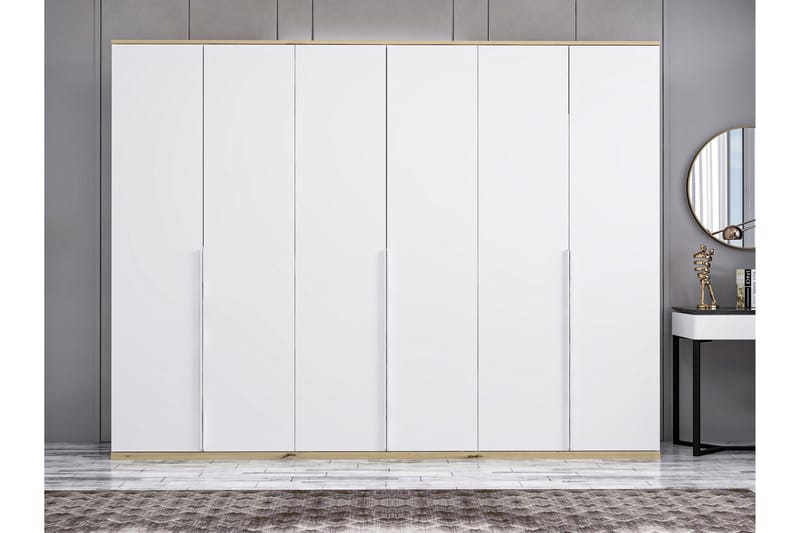 Fruitland Garderobe 270x206 cm - Hvit - Oppbevaring - Klesoppbevaring - Garderober & garderobesystem