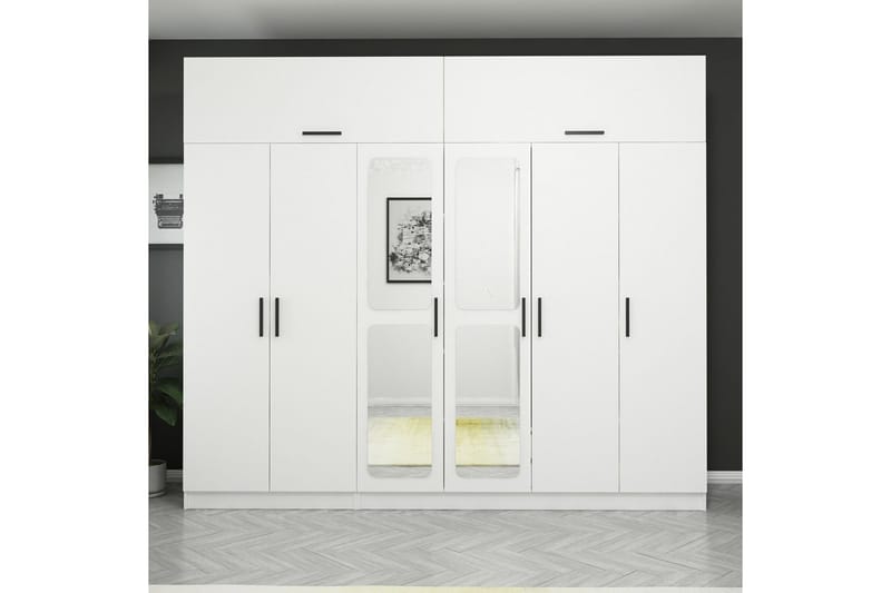 Fruitland Garderobe 270x235 cm - Hvit - Oppbevaring - Klesoppbevaring - Garderober & garderobesystem