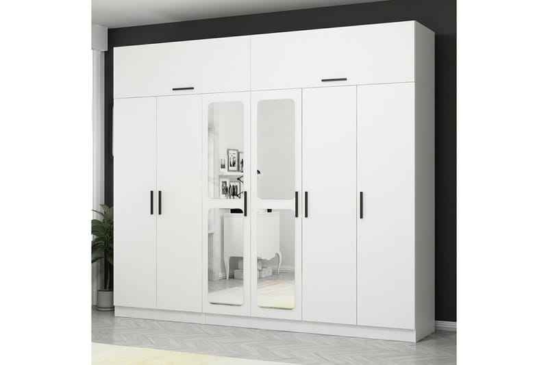 Fruitland Garderobe 270x235 cm - Hvit - Oppbevaring - Klesoppbevaring - Garderober & garderobesystem