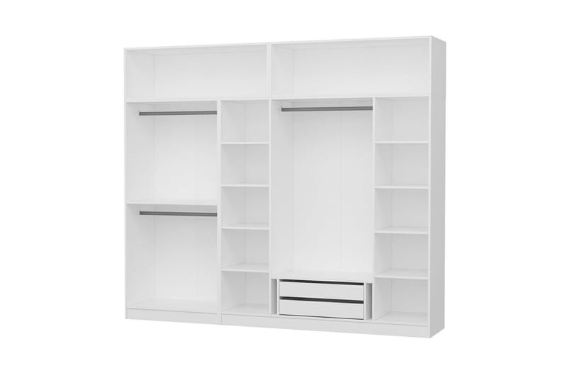 Fruitland Garderobe 270x235 cm - Hvit - Oppbevaring - Klesoppbevaring - Garderober & garderobesystem
