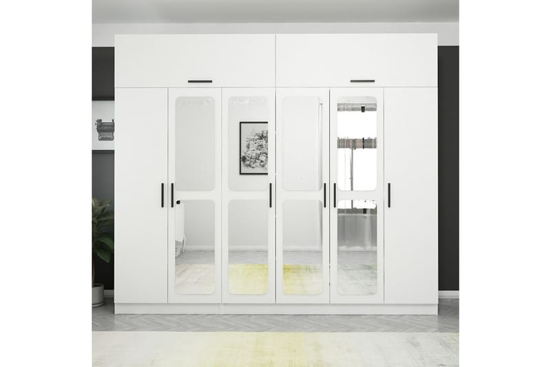 Fruitland Garderobe 270x235 cm - Hvit - Oppbevaring - Klesoppbevaring - Garderober & garderobesystem