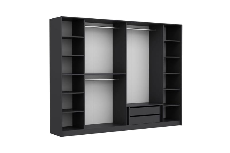 Fruitland Garderobe 274x210 cm - Antrasitt - Oppbevaring - Klesoppbevaring - Garderober & garderobesystem