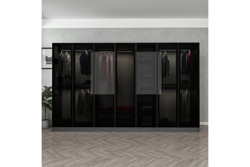 Fruitland Garderobe 315 cm - Antrasitt - Garderober & garderobesystem - Garderobeskap & klesskap