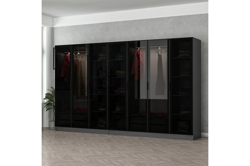 Fruitland Garderobe 315 cm - Antrasitt - Garderober & garderobesystem - Garderobeskap & klesskap