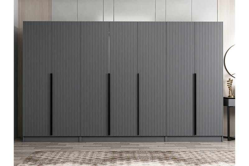 Fruitland Garderobe 315 cm - Antrasitt - Oppbevaring - Klesoppbevaring - Garderober & garderobesystem