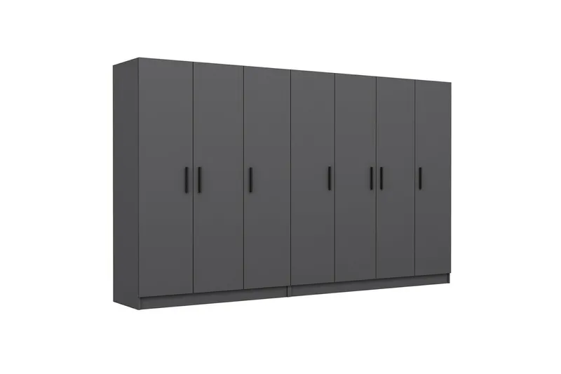 Fruitland Garderobe 315 cm - Antrasitt - Oppbevaring - Klesoppbevaring - Garderober & garderobesystem