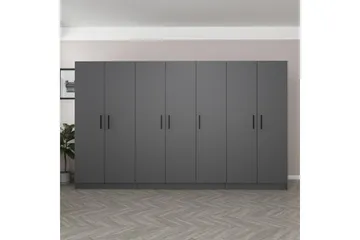 Fruitland Garderobe 315 cm - Antrasitt - Oppbevaring - Klesoppbevaring - Garderober & garderobesystem
