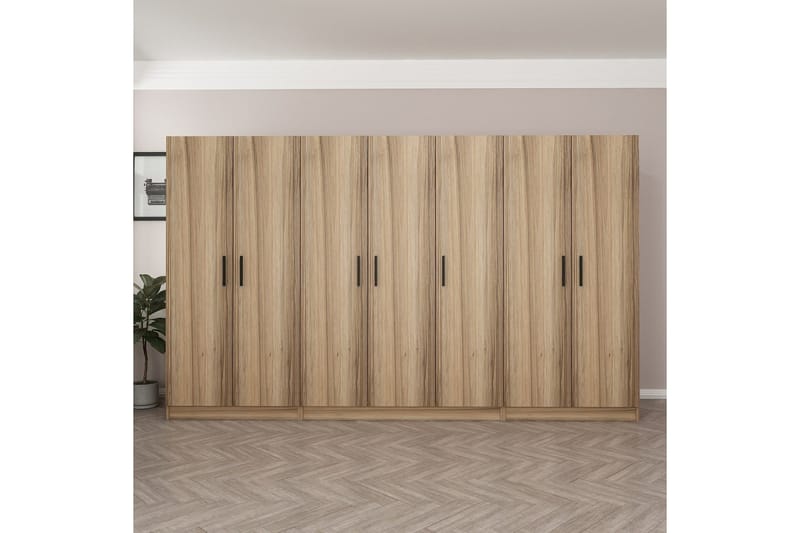 Fruitland Garderobe 315 cm - Eik - Oppbevaring - Klesoppbevaring - Garderober & garderobesystem