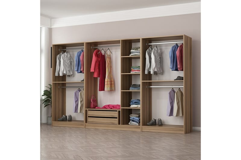 Fruitland Garderobe 315 cm - Eik - Oppbevaring - Klesoppbevaring - Garderober & garderobesystem