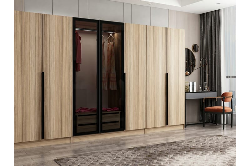 Fruitland Garderobe 315 cm - Eik - Oppbevaring - Klesoppbevaring - Garderober & garderobesystem
