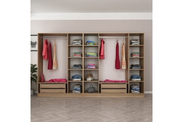 Fruitland Garderobe 315 cm - Grå/Brun - Oppbevaring - Klesoppbevaring - Garderober & garderobesystem