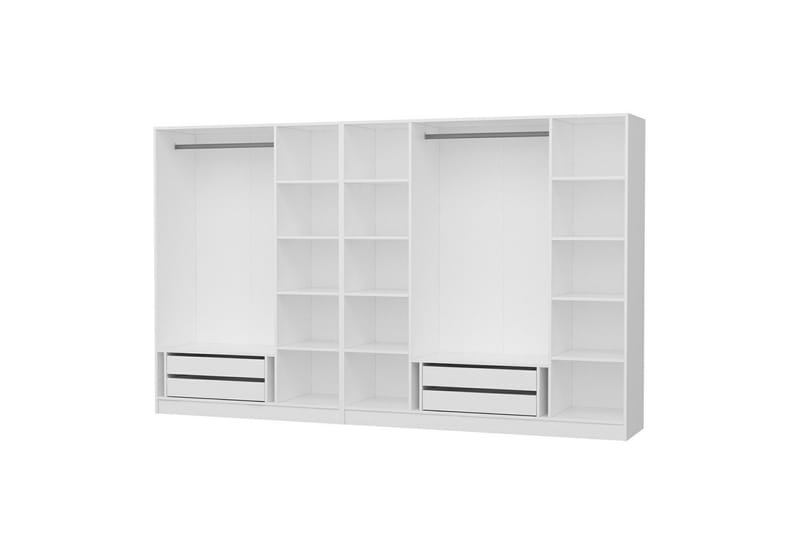 Fruitland Garderobe 315 cm - Hvit - Oppbevaring - Klesoppbevaring - Garderober & garderobesystem