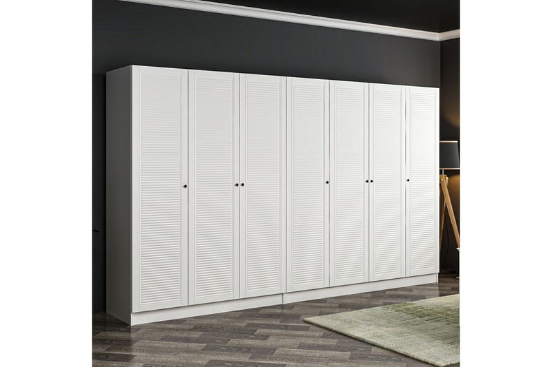 Fruitland Garderobe 315 cm - Hvit - Oppbevaring - Klesoppbevaring - Garderober & garderobesystem