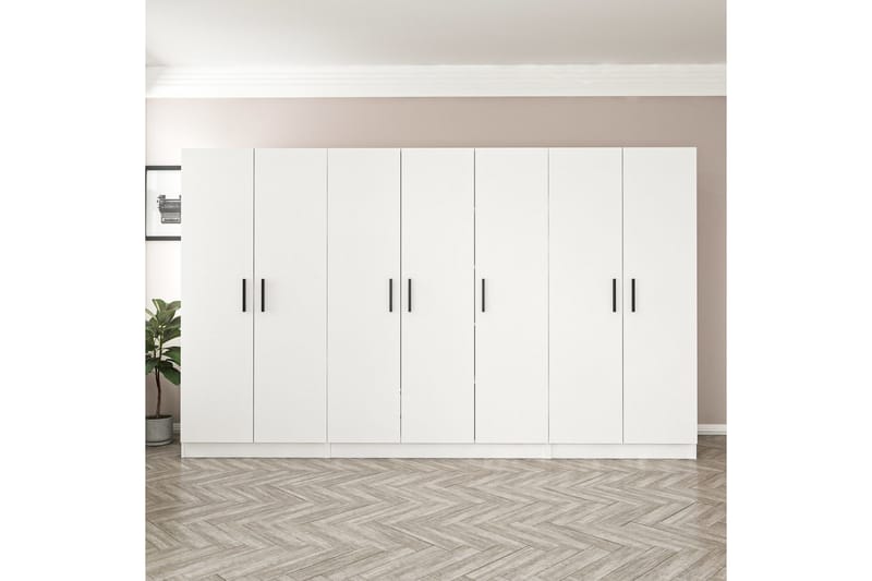 Fruitland Garderobe 315 cm - Hvit - Oppbevaring - Klesoppbevaring - Garderober & garderobesystem
