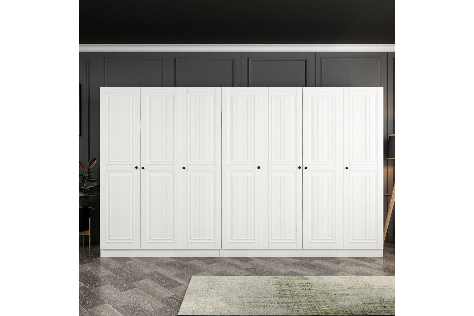 Fruitland Garderobe 315 cm - Hvit - Oppbevaring - Klesoppbevaring - Garderober & garderobesystem