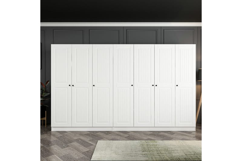 Fruitland Garderobe 315 cm - Hvit - Oppbevaring - Klesoppbevaring - Garderober & garderobesystem