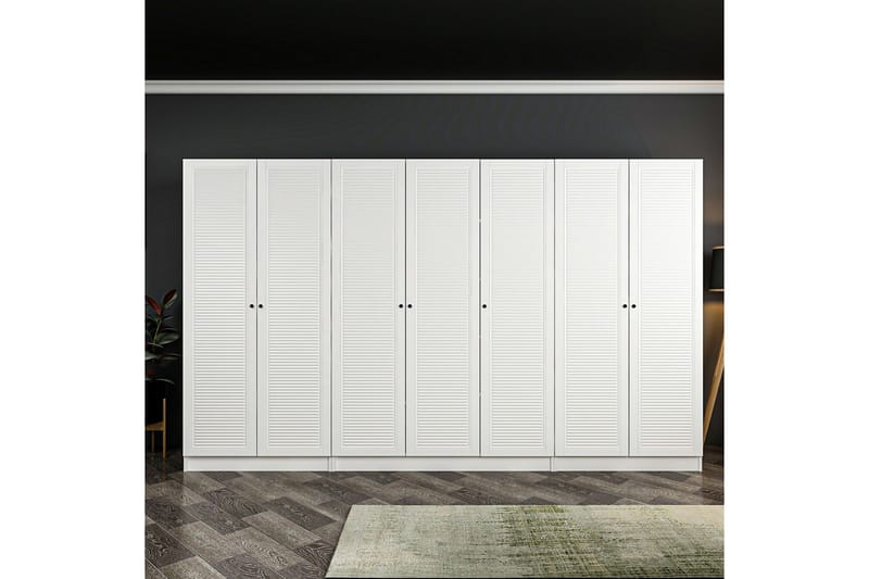 Fruitland Garderobe 315 cm - Hvit - Oppbevaring - Klesoppbevaring - Garderober & garderobesystem