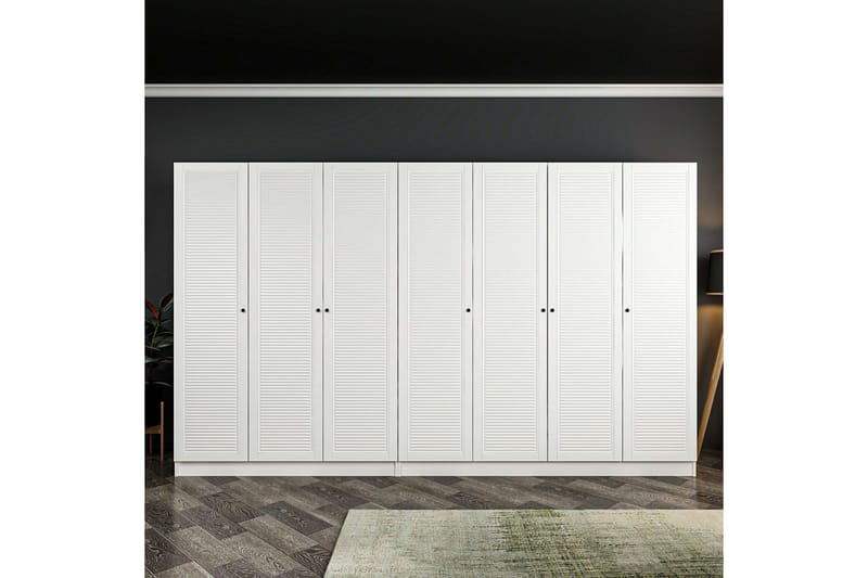 Fruitland Garderobe 315 cm - Hvit - Oppbevaring - Klesoppbevaring - Garderober & garderobesystem