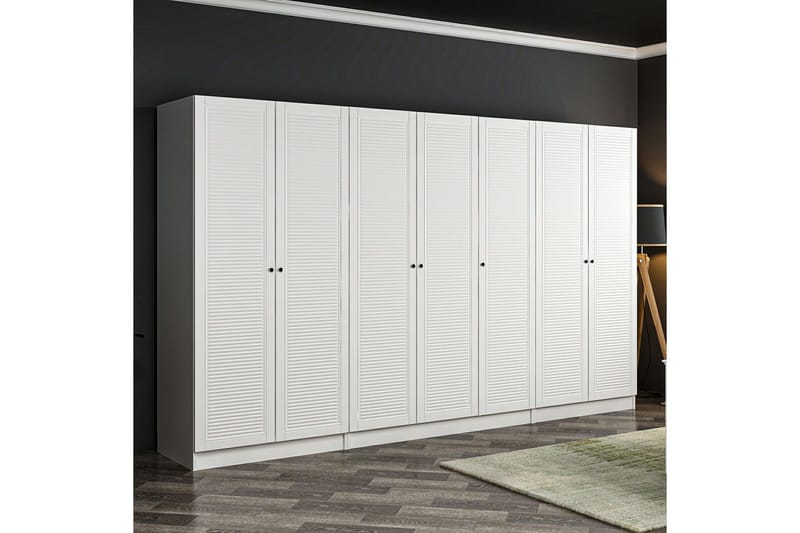 Fruitland Garderobe 315 cm - Hvit - Oppbevaring - Klesoppbevaring - Garderober & garderobesystem