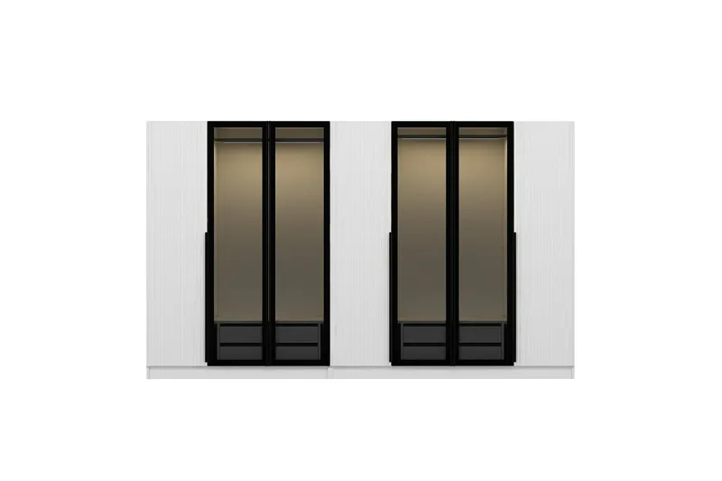 Fruitland Garderobe 315 cm - Hvit - Oppbevaring - Klesoppbevaring - Garderober & garderobesystem