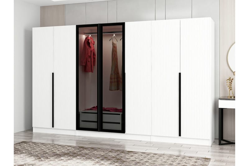 Fruitland Garderobe 315 cm - Hvit - Oppbevaring - Klesoppbevaring - Garderober & garderobesystem