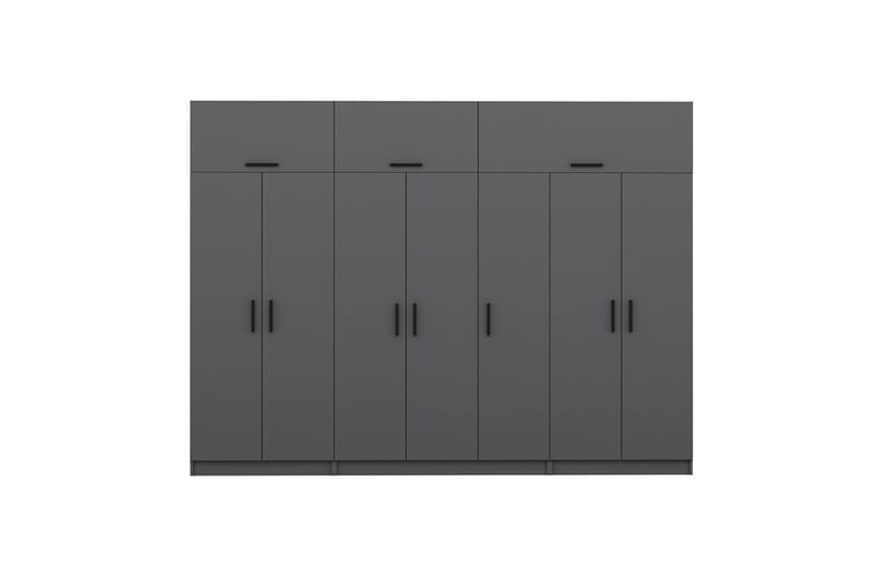 Fruitland Garderobe 315x235 cm - Antrasitt - Oppbevaring - Klesoppbevaring - Garderober & garderobesystem