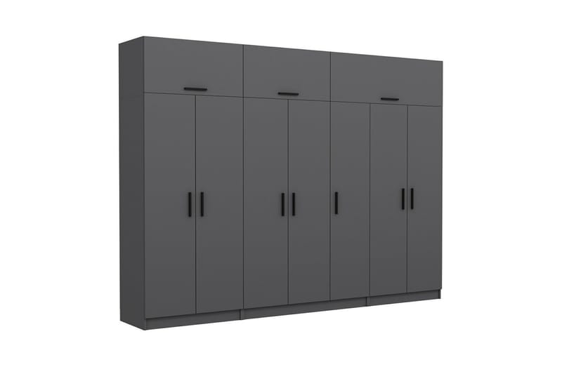 Fruitland Garderobe 315x235 cm - Antrasitt - Oppbevaring - Klesoppbevaring - Garderober & garderobesystem