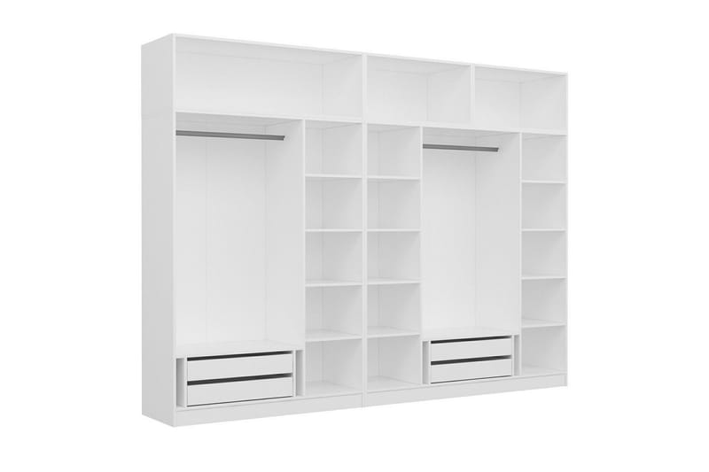 Fruitland Garderobe 315x235 cm - Hvit - Oppbevaring - Klesoppbevaring - Garderober & garderobesystem