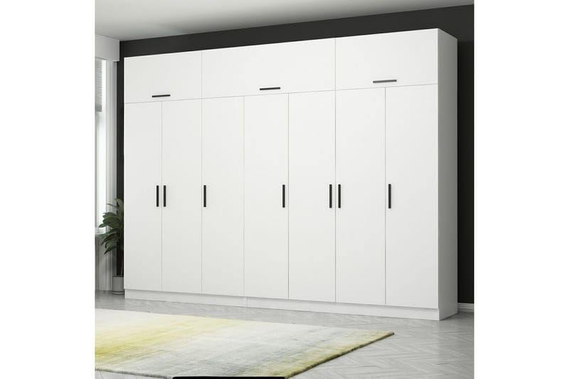 Fruitland Garderobe 315x235 cm - Hvit - Oppbevaring - Klesoppbevaring - Garderober & garderobesystem