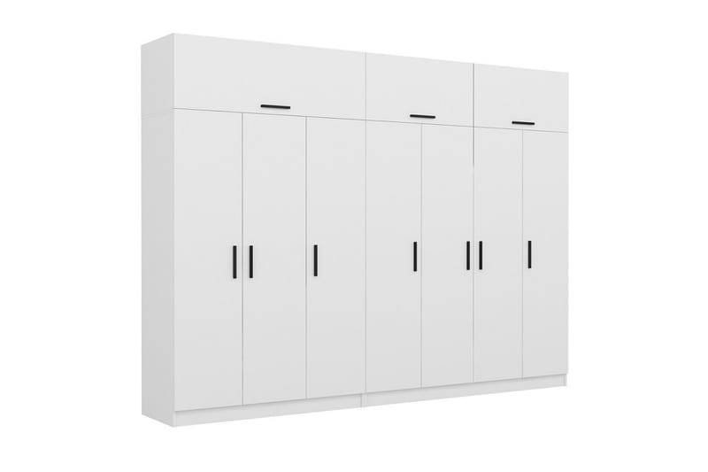 Fruitland Garderobe 315x235 cm - Hvit - Oppbevaring - Klesoppbevaring - Garderober & garderobesystem