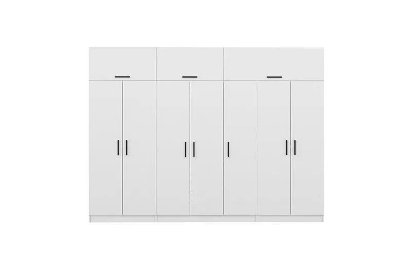Fruitland Garderobe 315x235 cm - Hvit - Oppbevaring - Klesoppbevaring - Garderober & garderobesystem