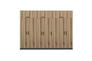 Fruitland Garderobe 315x235 cm - Valnøtt/Antrasitt - Oppbevaring - Klesoppbevaring - Garderober & garderobesystem