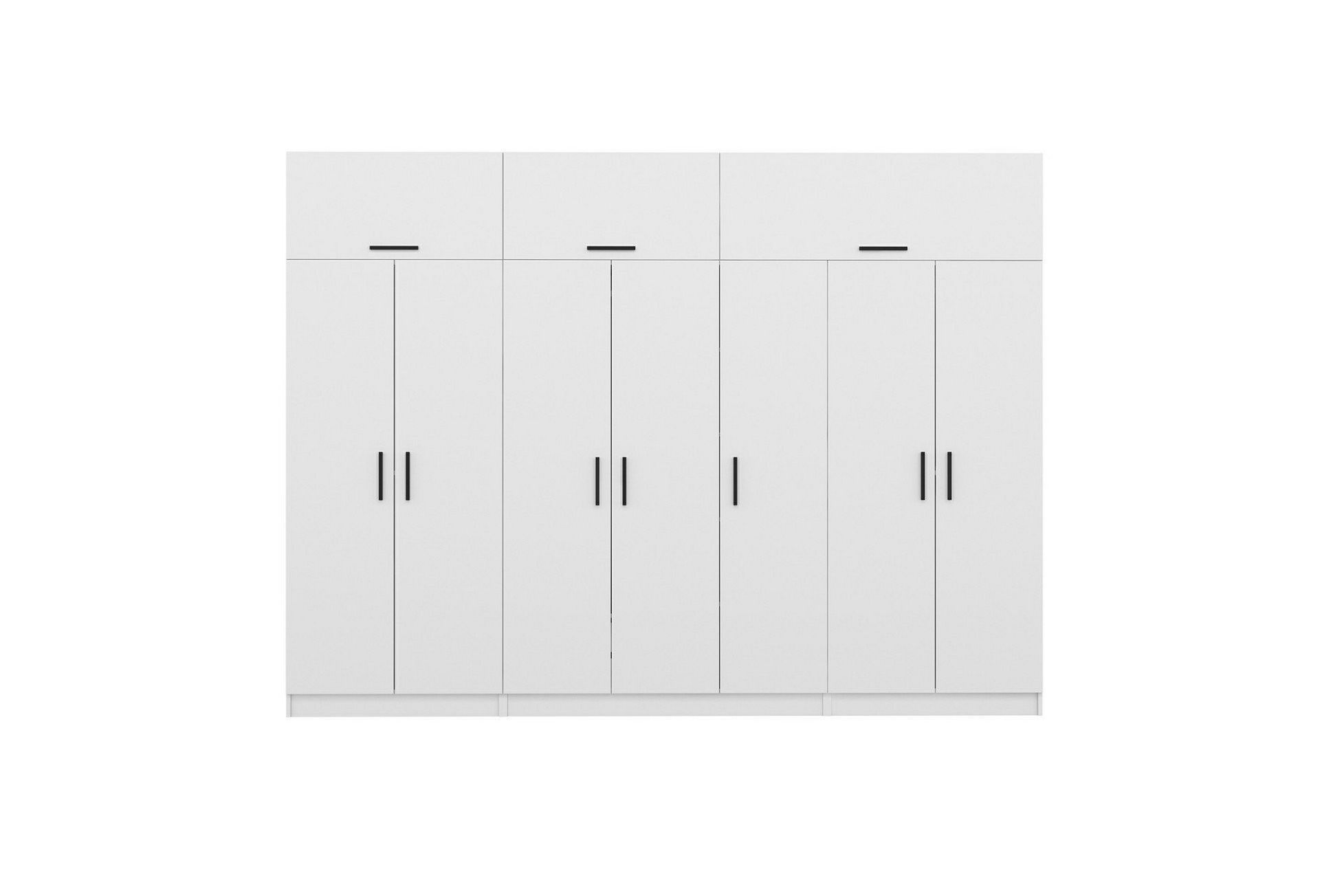 Fruitland Garderobe 315x255 cm - Hvit - Oppbevaring - Klesoppbevaring - Garderober & garderobesystem
