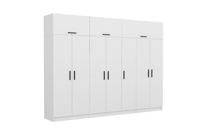 Fruitland Garderobe 315x255 cm - Hvit - Oppbevaring - Klesoppbevaring - Garderober & garderobesystem