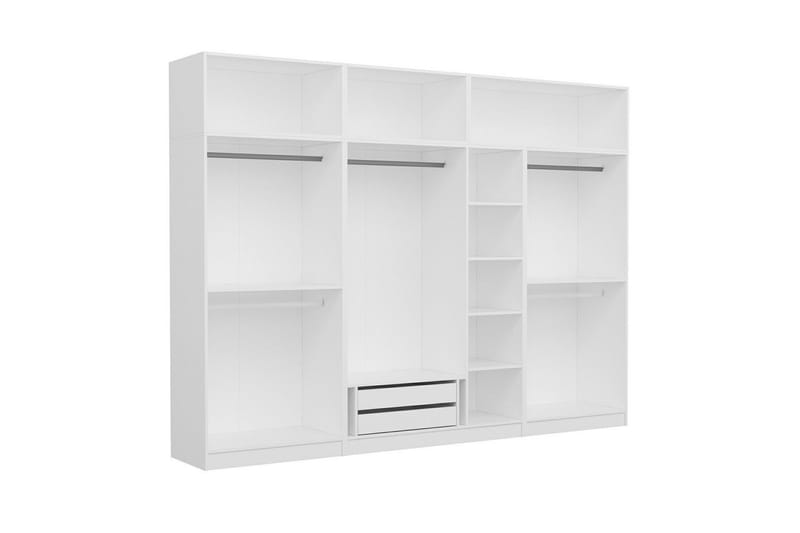 Fruitland Garderobe 315x255 cm - Hvit - Oppbevaring - Klesoppbevaring - Garderober & garderobesystem