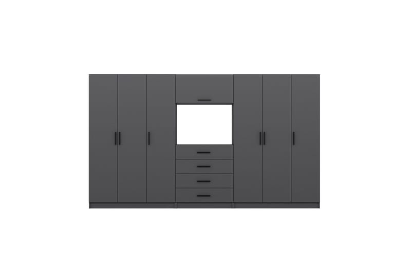 Fruitland Garderobe 360x210 cm - Antrasitt - Oppbevaring - Klesoppbevaring - Garderober & garderobesystem