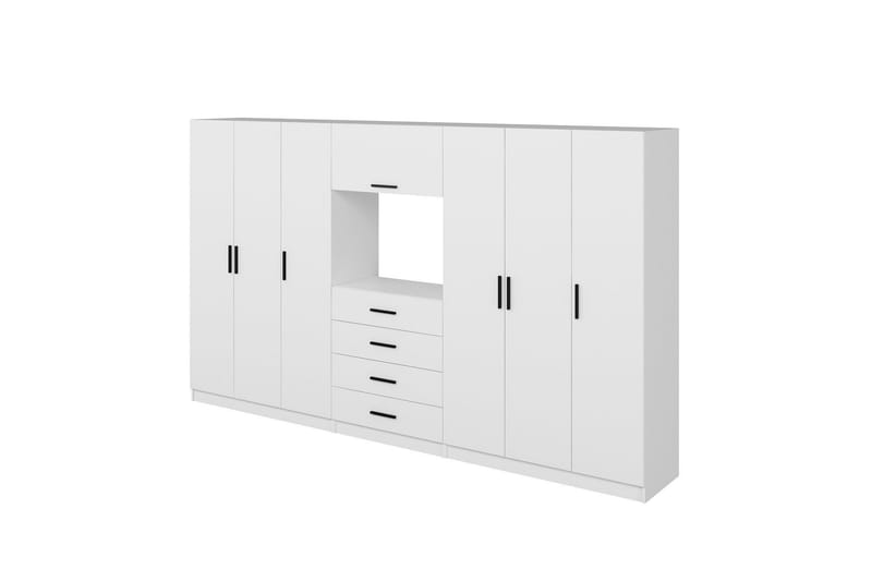 Fruitland Garderobe 360x210 cm - Hvit - Oppbevaring - Klesoppbevaring - Garderober & garderobesystem