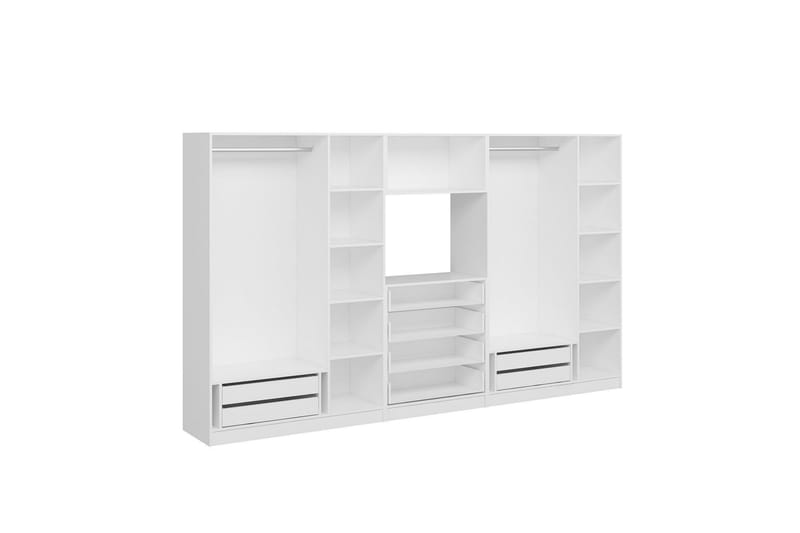 Fruitland Garderobe 360x210 cm - Hvit - Oppbevaring - Klesoppbevaring - Garderober & garderobesystem