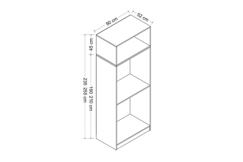 Fruitland Garderobe 90 cm - Antrasitt - Oppbevaring - Klesoppbevaring - Garderober & garderobesystem