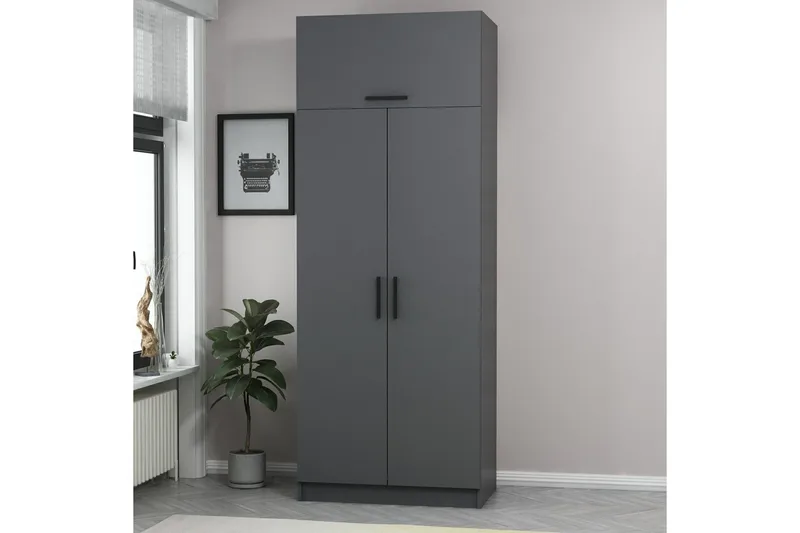 Fruitland Garderobe 90 cm - Antrasitt - Oppbevaring - Klesoppbevaring - Garderober & garderobesystem