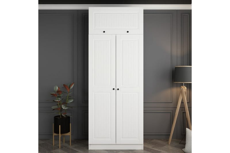 Fruitland Garderobe 90 cm - Hvit - Oppbevaring - Klesoppbevaring - Garderober & garderobesystem