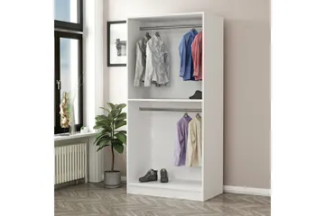 Fruitland Garderobe 90 cm - Hvit - Oppbevaring - Klesoppbevaring - Garderober & garderobesystem
